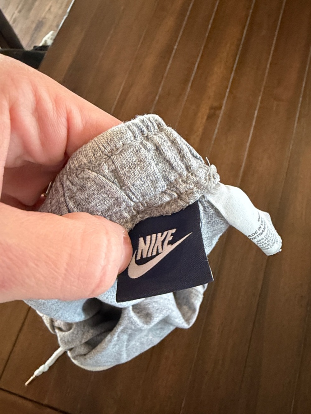 Nike Women's Light Gray Athletic Drawstring Shorts - Picture 3 of 3